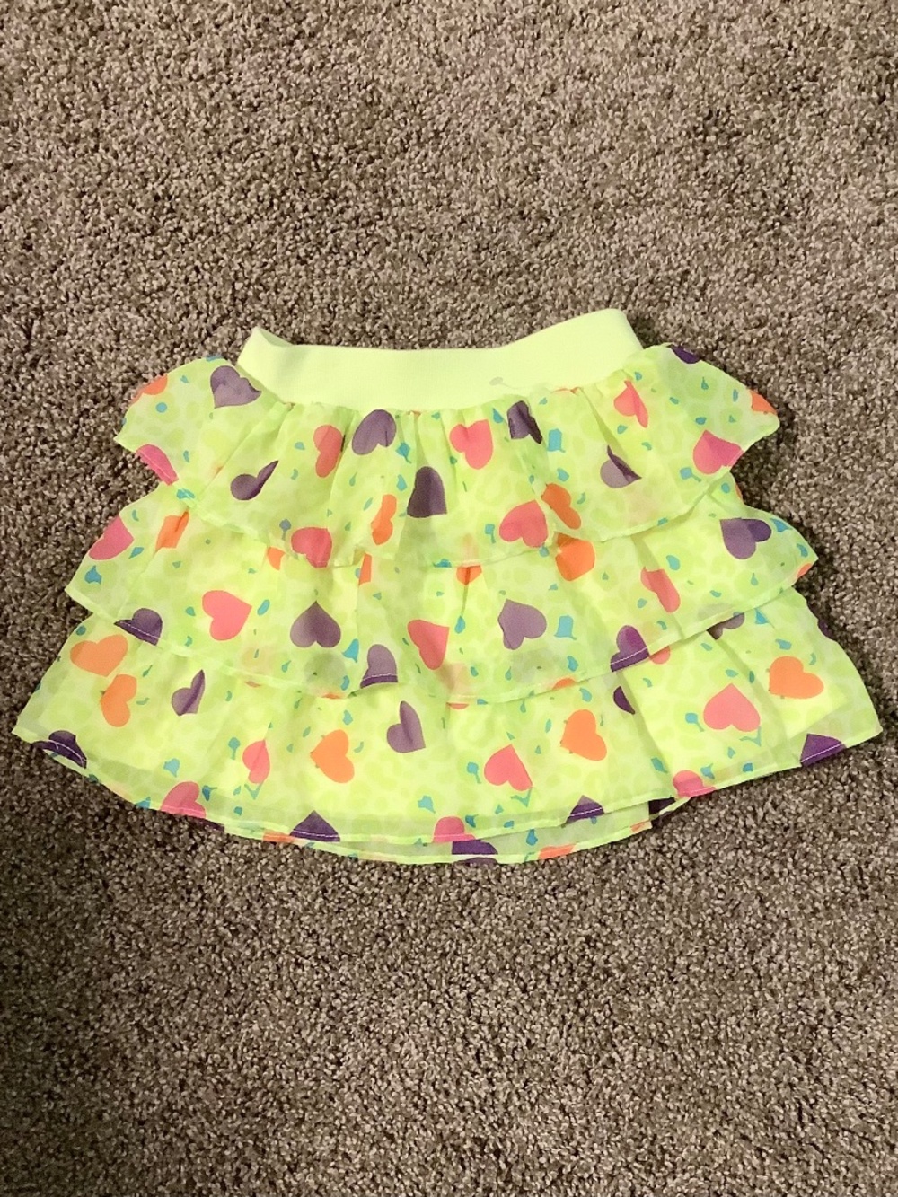 Kidgets 4T heart 3 layer sheer heart skirt
